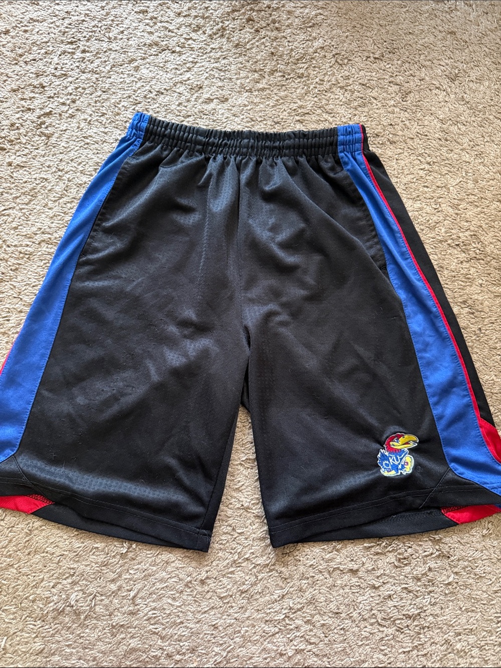 Kansas Jayhawks Black Men’s Small NCAA Basketball Shorts Vintage Early 2000’s